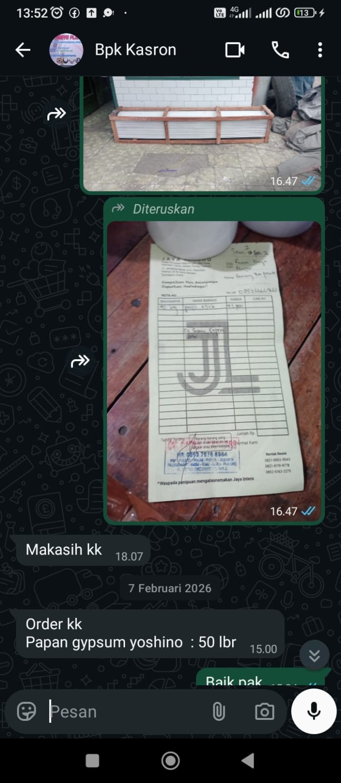 Pengiriman PVC