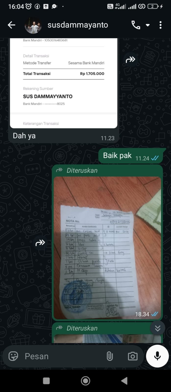 Pengiriman PVC dan Silikon