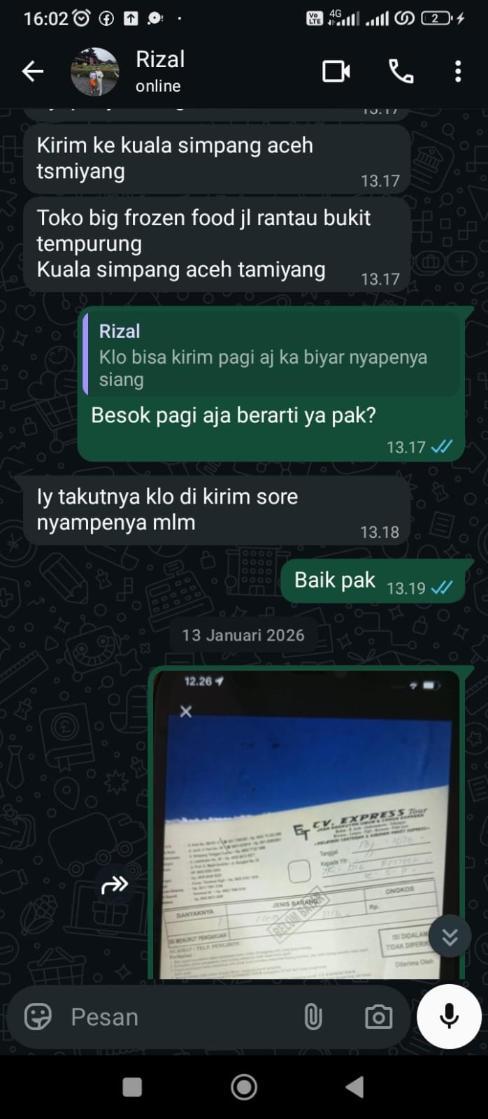 Pengiriman Besi Baja Hitam